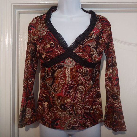 MKM Designs Vintage Babydoll Empire Waist Whimsygoth Fairy Moody Boho Top M Y2k - Picture 1 of 14